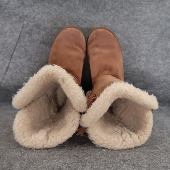 Tamarac Shoes Womens 9 Boot Winter Leather Wool Pull On Comfort Warm Brown Tahoe - Picture 8 of 14